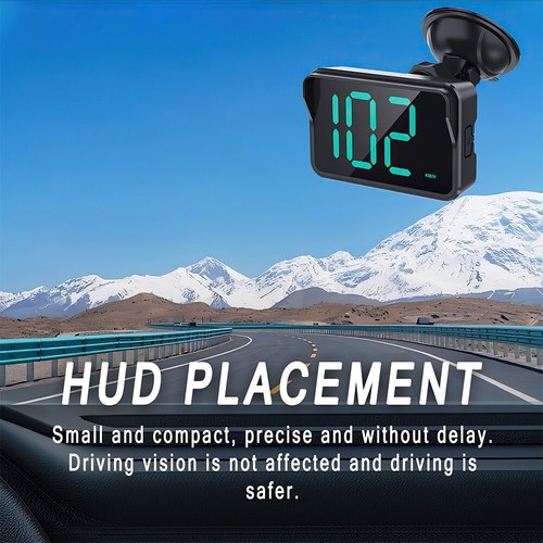 Black gps hud speedometer - black,